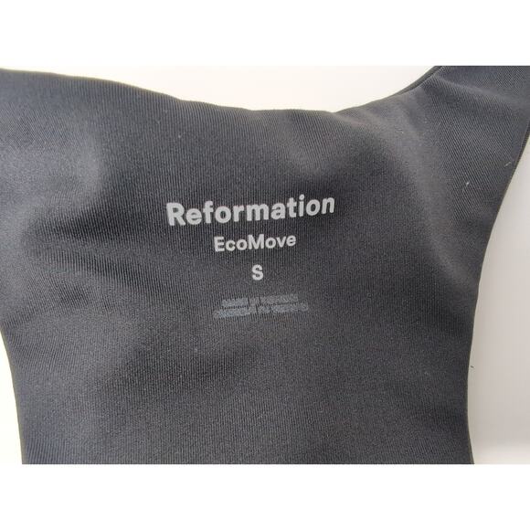 Reformation Gwen EcoMove Sports Bra Black Racerback Yoga Gym Workout Running - Picture 2 of 3